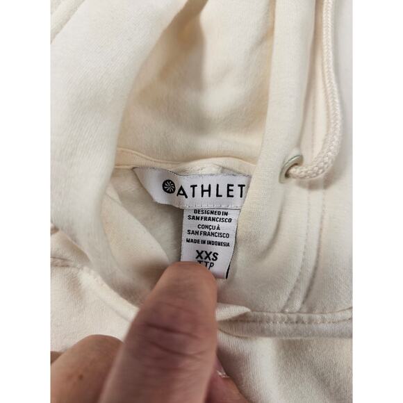 Athleta Retroplush Cocoon Hoodie Sweatshirt Magnolia White XXS oversized SOFT - Picture 6 of 10